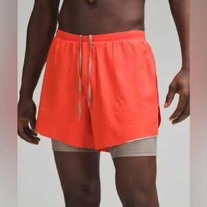 NEW!! Women’s Lululemon Fast and Free Short 5” Airflow Orange Size S